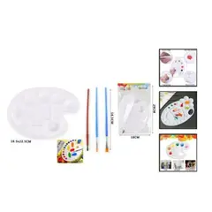 GENERICO - Bandeja De Plastico Para Pintura Con Pinceles