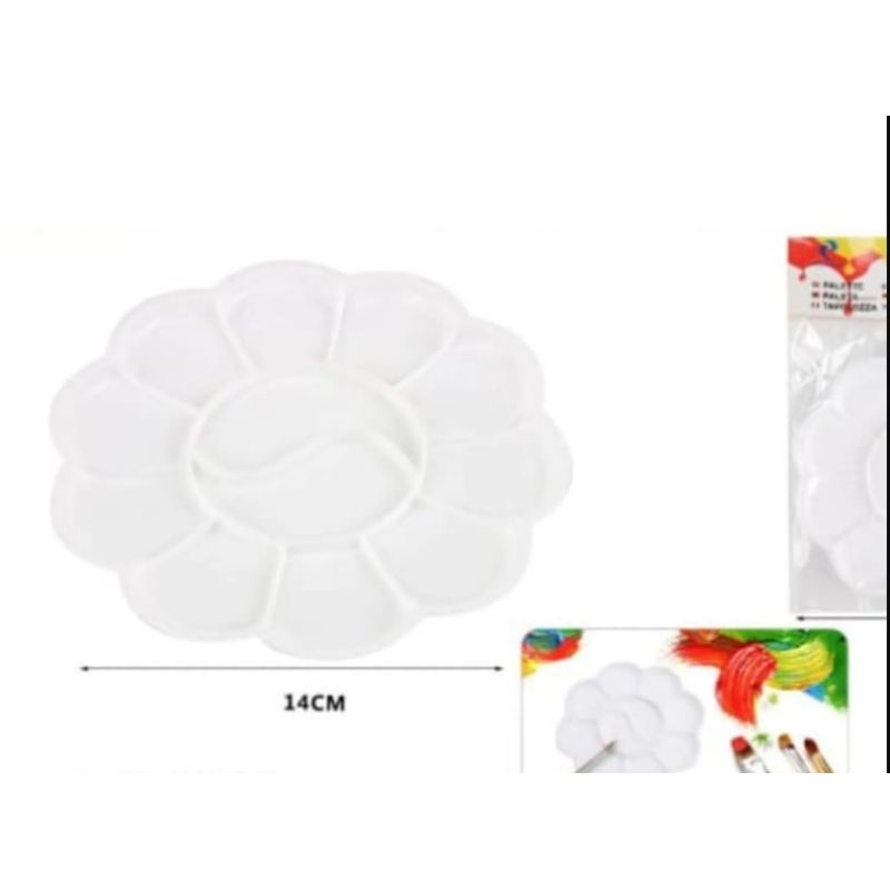 GENERICO - Bandeja De Plastico Para Pintura Con Pinceles 14X14