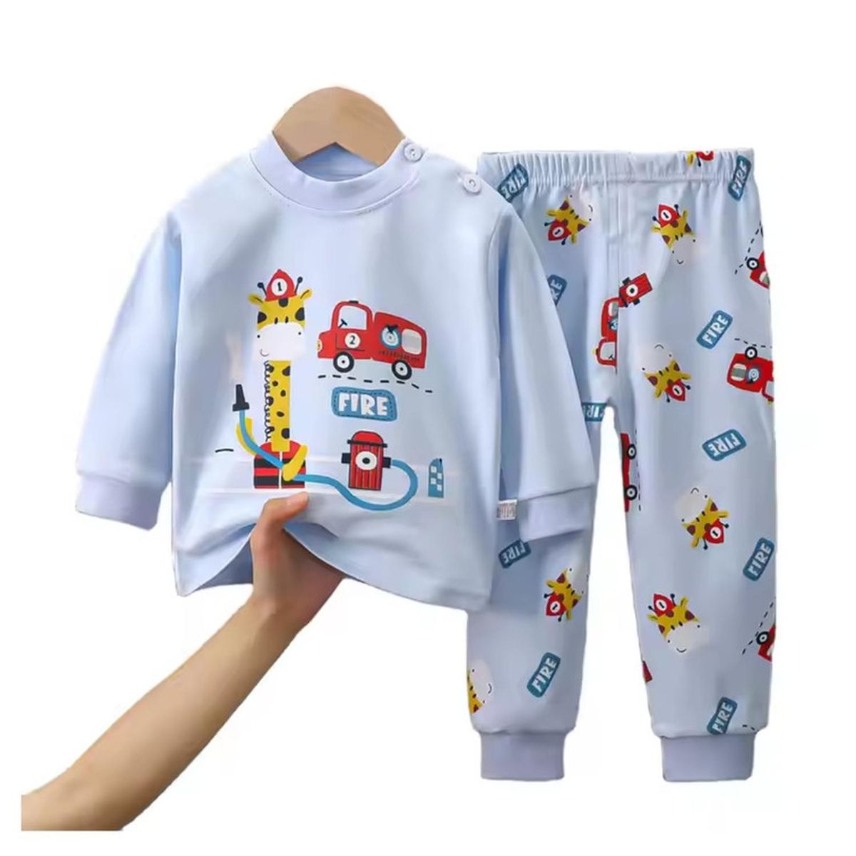 KIVARA - Pijama Niño Manga Larga Algodon Infantil