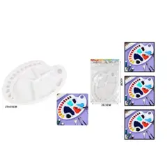 GENERICO - Bandeja De Plastico Para Pintura Con Pinceles 25x35