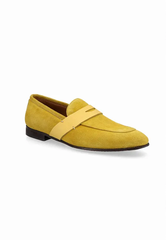 Mocasines Casual Italianos Proceno Moc Toe Amarillo