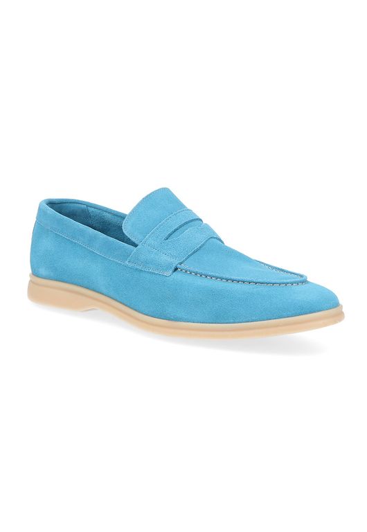 Mocasines Casual Italianos Salorno Moc Toe Celeste