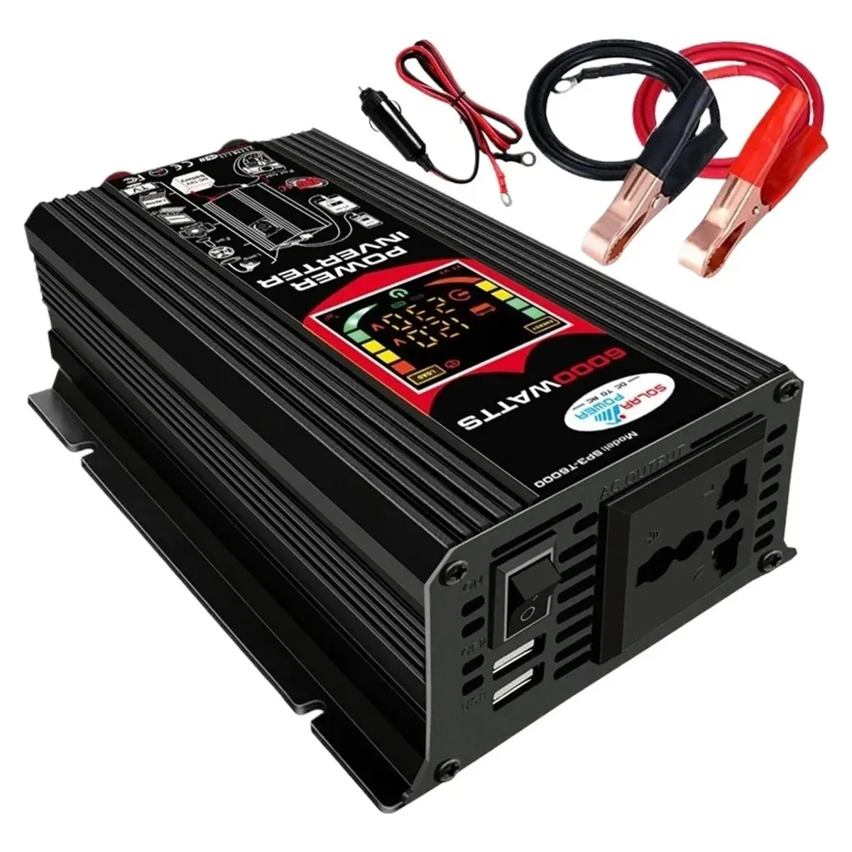 GENERICO - Inversor De Corriente Para Coche 6000w 12v A 220v