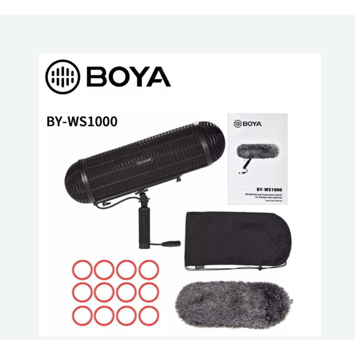 BOYA - SISTEMA DE SUSPENSIÓN PARA MICRÓFONO AMBIENTAL BOYA BY-WS1000