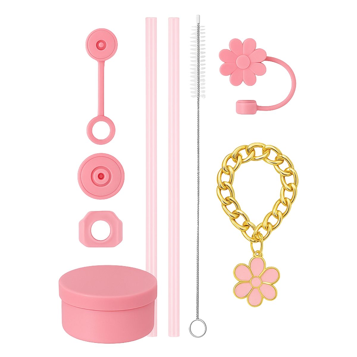 GENERICO - Accesorios Para Vaso Térmico Decoración Universal Bombilla 9 Accesorios