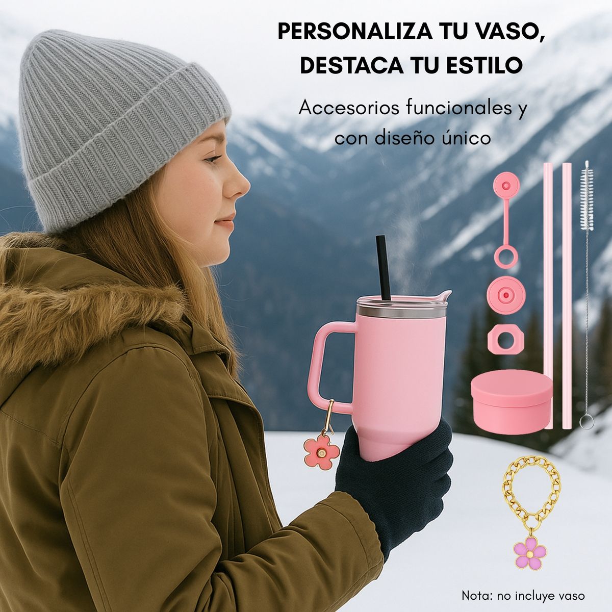 GENERICO - Accesorios Para Vaso Térmico Decoración Universal Bombilla 9 Accesorios