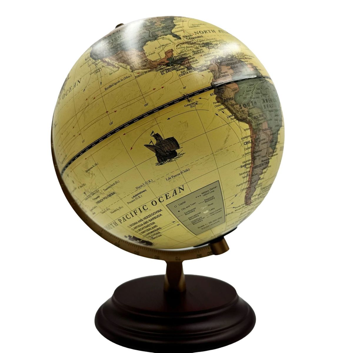 GENERICO - Globo Terráqueo Luminoso Vintage Envejecido