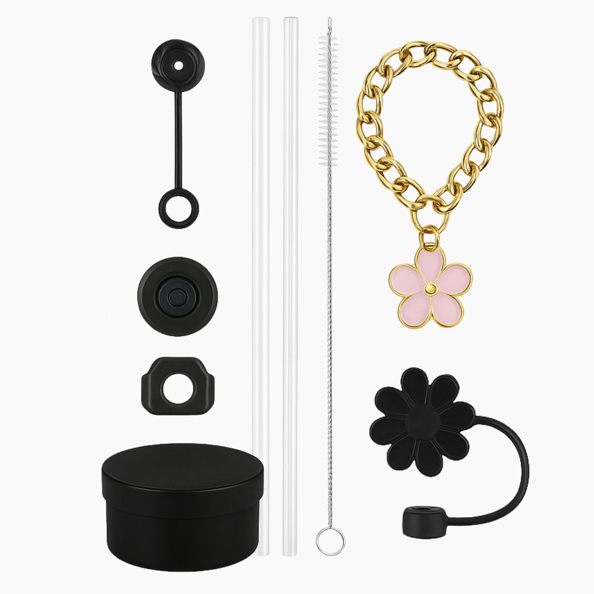 GENERICO - Accesorios Para Vaso Térmico Decoración Universal Bombilla 9 Accesorios