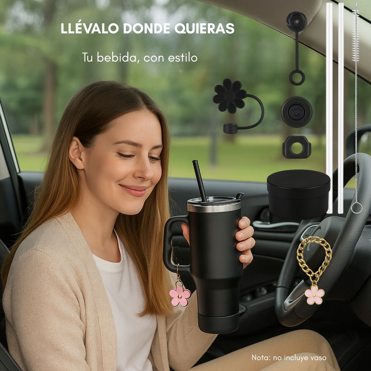 GENERICO - Accesorios Para Vaso Térmico Decoración Universal Bombilla 9 Accesorios