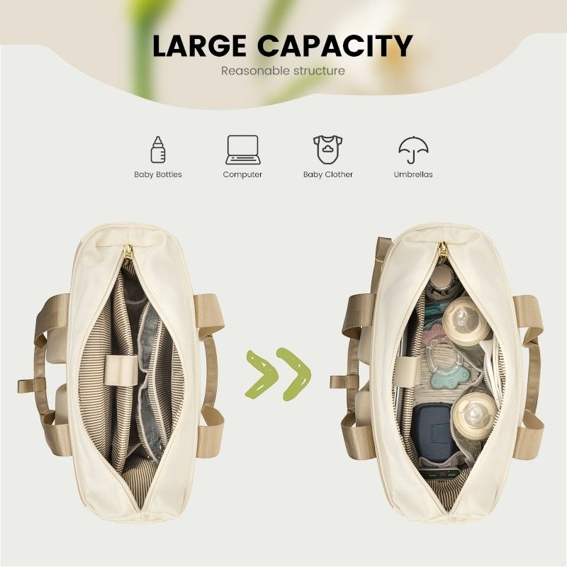 GENERICO - Bolso Maternal 2 en 1 Mochila y Bandolera - Impermeable con Cambiador