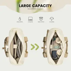 GENERICO - Bolso Maternal 2 en 1 Mochila y Bandolera - Impermeable con Cambiador
