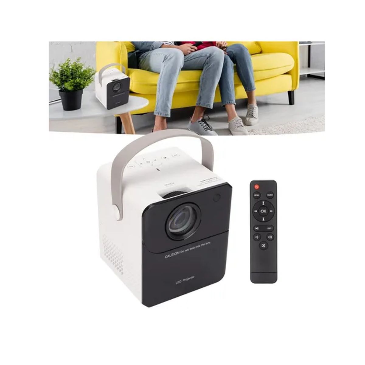 GENERICO - Proyector Inteligente Led Home Theater Mini Proyector