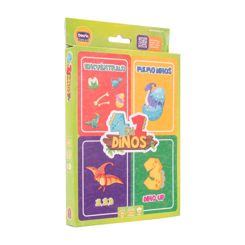 DACTIC - Juego De Mesa Dinosaurio 4 En 1 Dactic