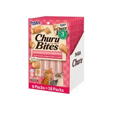 INABA - Churu Bites Wraps Cat Atún y Salmón 10g x3 - Pack 6