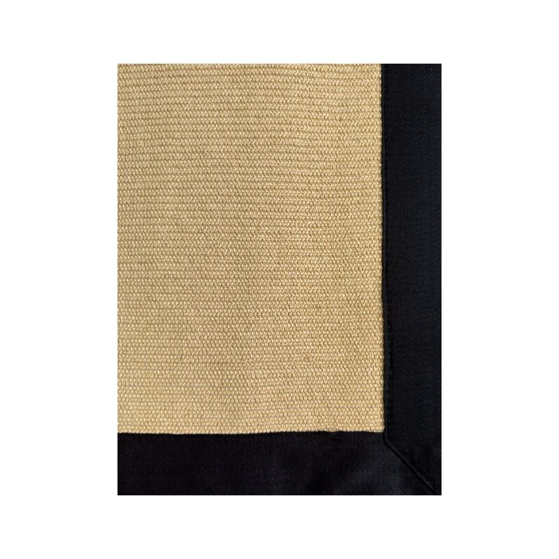 SERCOMKP - Alfombra de Sisal sintetico 240x350 cm con borde Negro