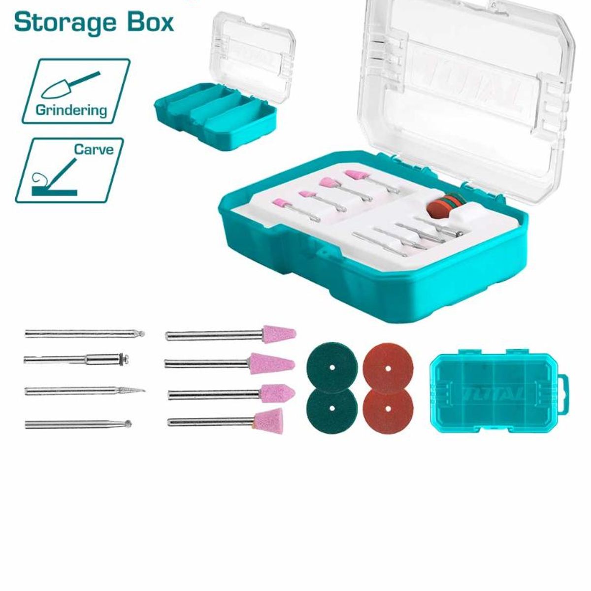 TOTAL TOOLS - SET 12 FRESAS PARA MULTIHERRAMIENTA TOTAL TAKMG2012