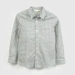 COLLOKY - Camisa de Niño de Cuadrille Azul Talla 3A a 12A