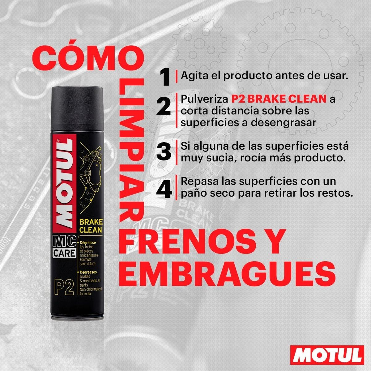 MOTUL - Limpiador De Frenos Motul 400ml