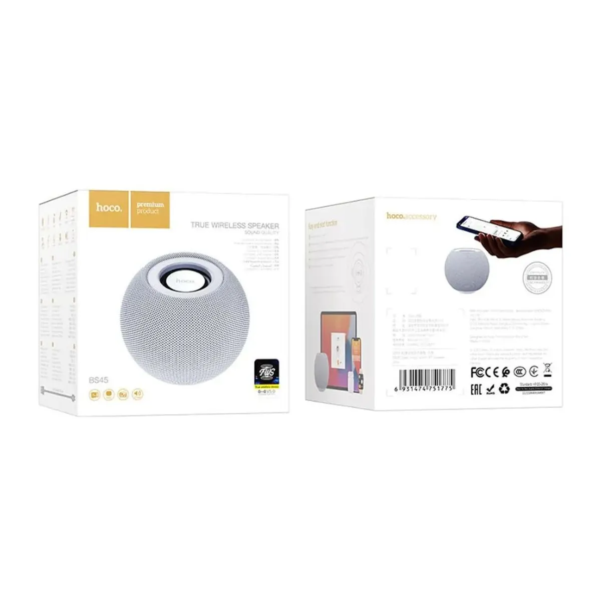 HOCO - Parlante Bluetooth Estilo Home Pod Mini 5w Con Radio Hoco