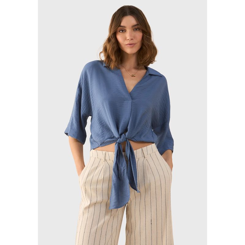 ESPRIT - Blusa Crop con amarra Mujer Esprit ESPRIT