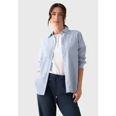 ESPRIT - Blusa Lino a Rayas Mujer