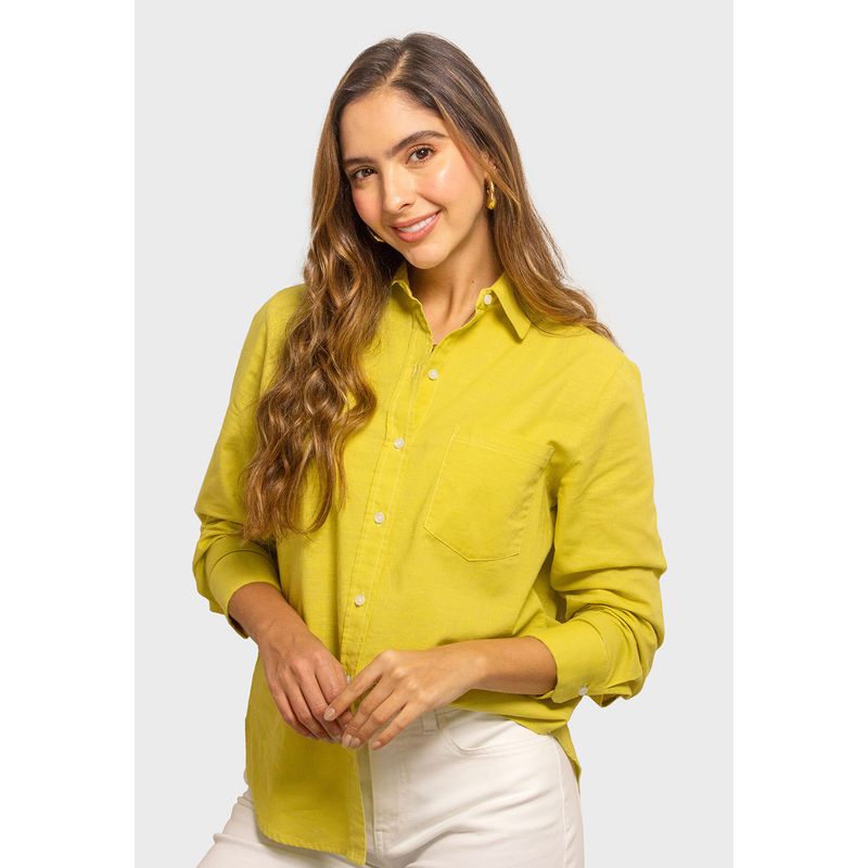 ESPRIT - Blusa Camisera Lino Mujer Esprit ESPRIT