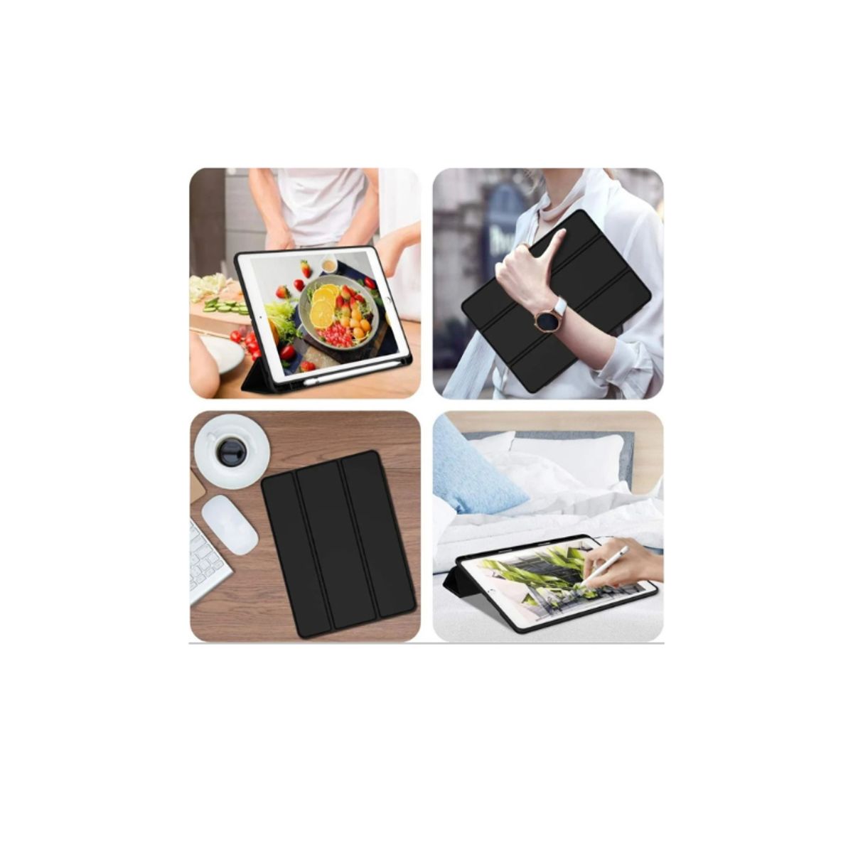 GENERICO - Pack Carcasa Smart Case Para iPad 10.2 7/8/9na Gene. + Lápiz Pencil