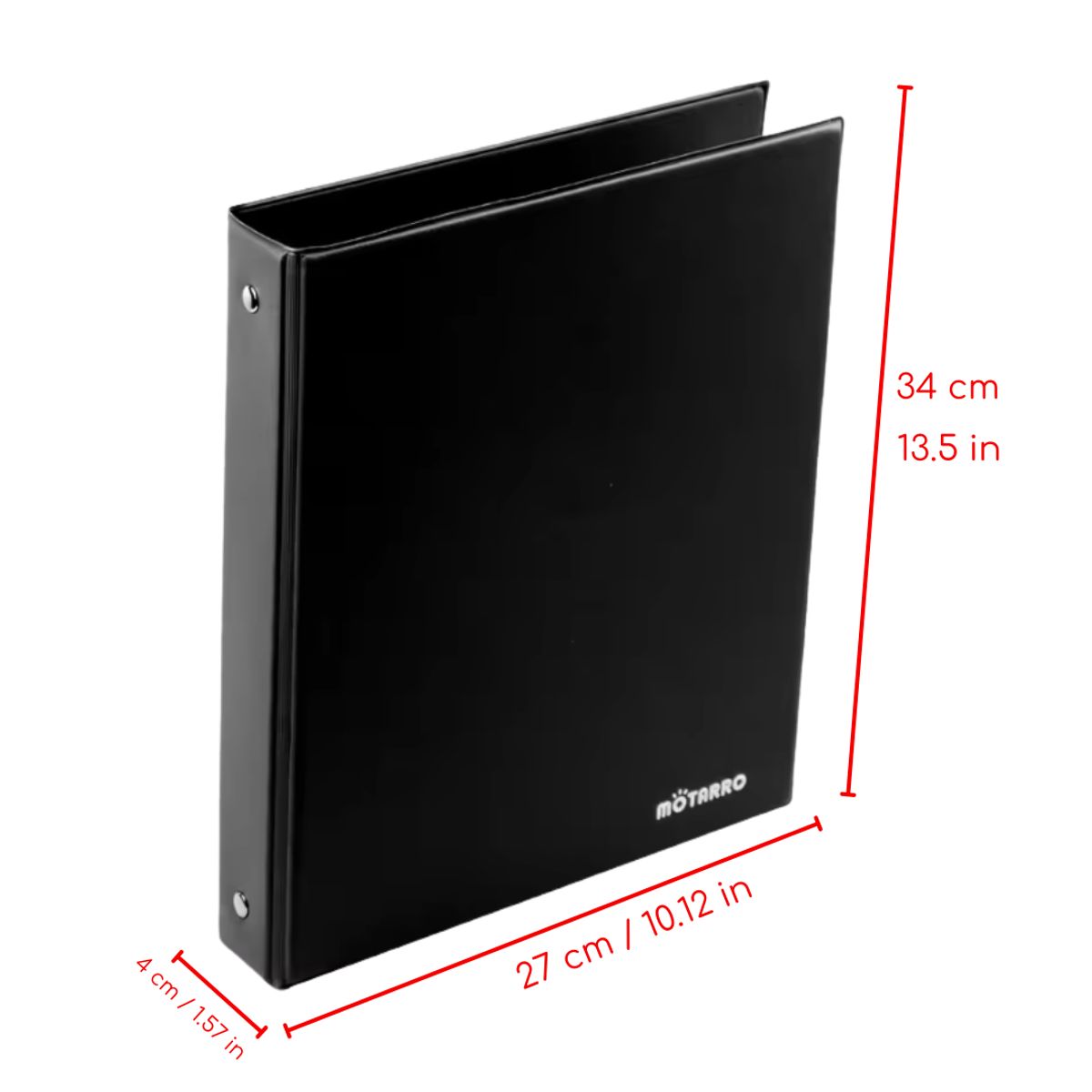 MOTARRO - Archivador Fc De Pvc Con 4 Anillos Carpeta Organizadora
