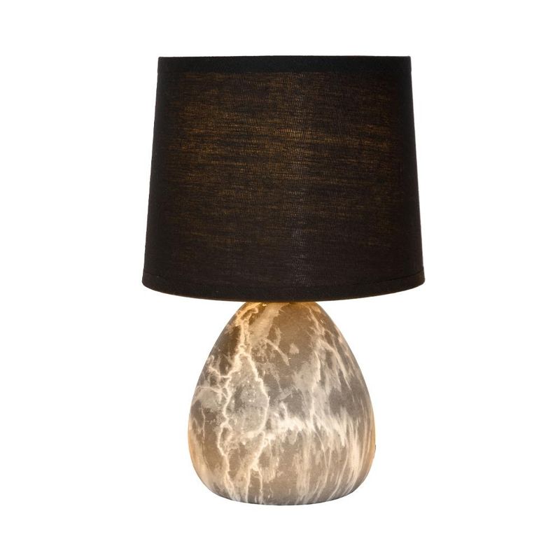 BOSCO - LAMPARA DE MESA MARMO NEGRO Ø16cm 1XE14