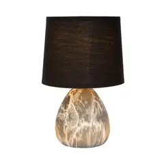 BOSCO - LAMPARA DE MESA MARMO NEGRO Ø16cm 1XE14