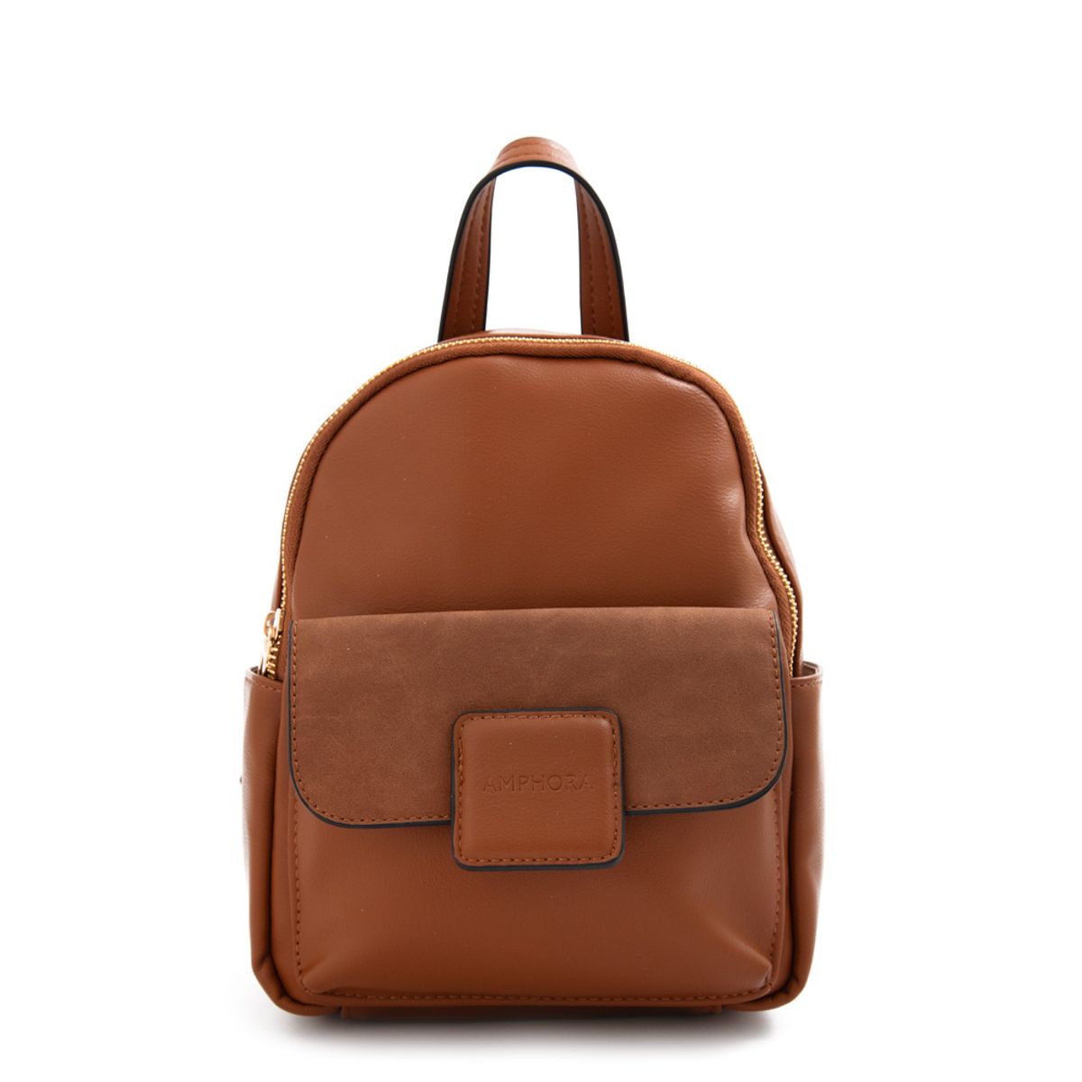 AMPHORA - Mochila con tapa osaka pequeña café