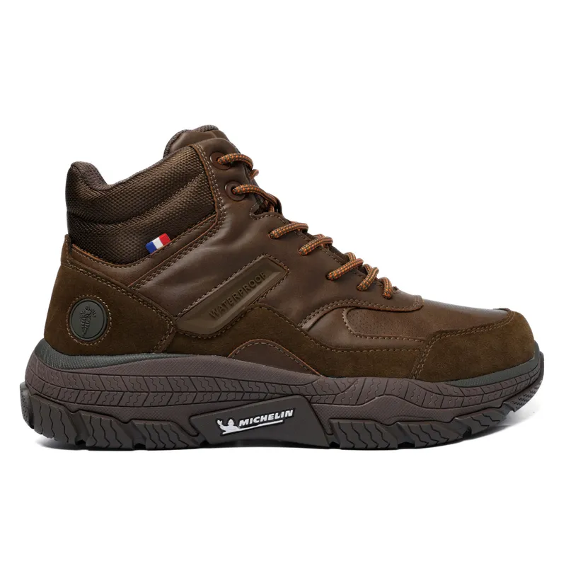 MICHELIN FOOTWEAR - Botín Impermeable Caña Alta Hombre Café Michelin Df06