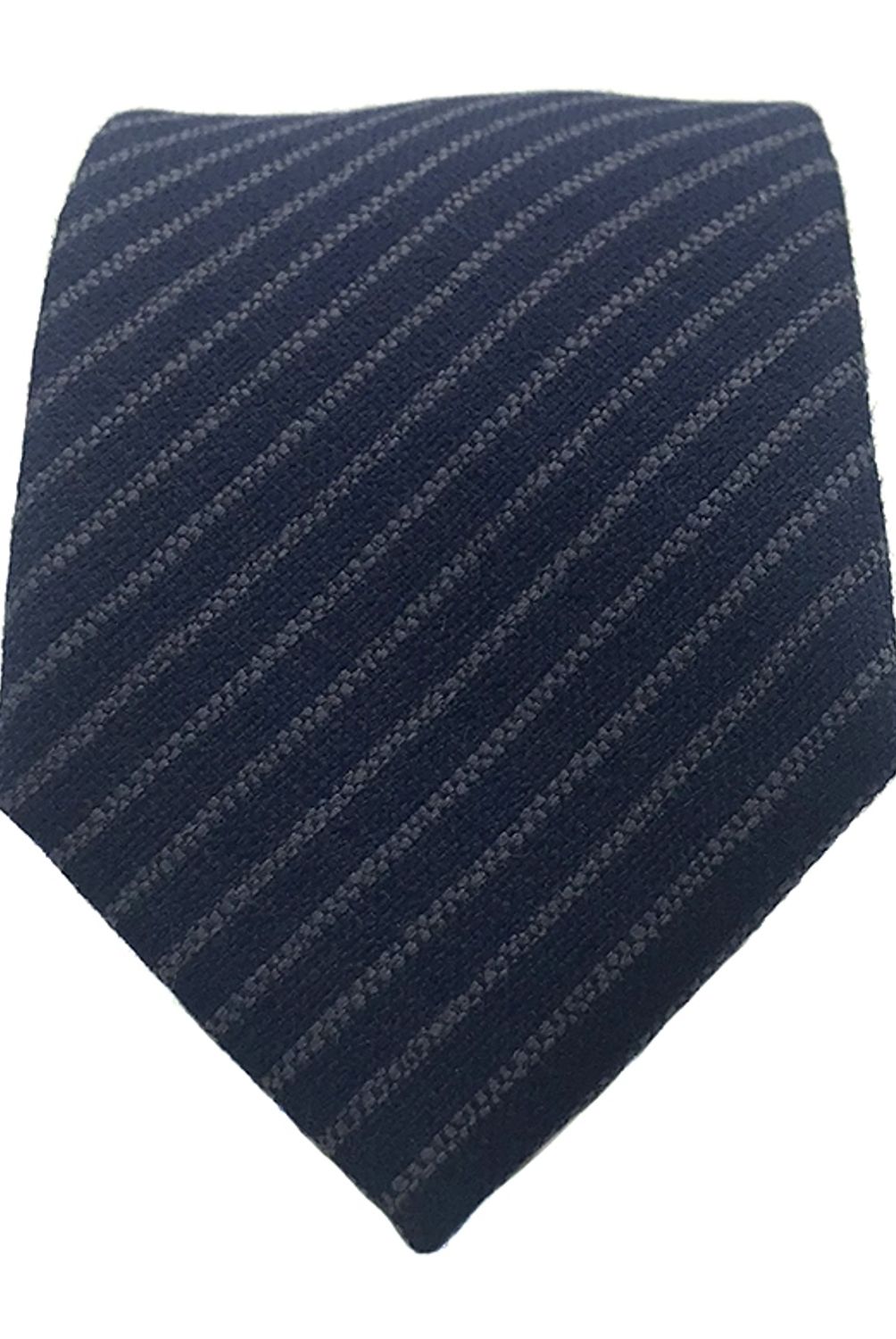 BASEMENT - Corbata Azul Línea Gris 7 Cm
