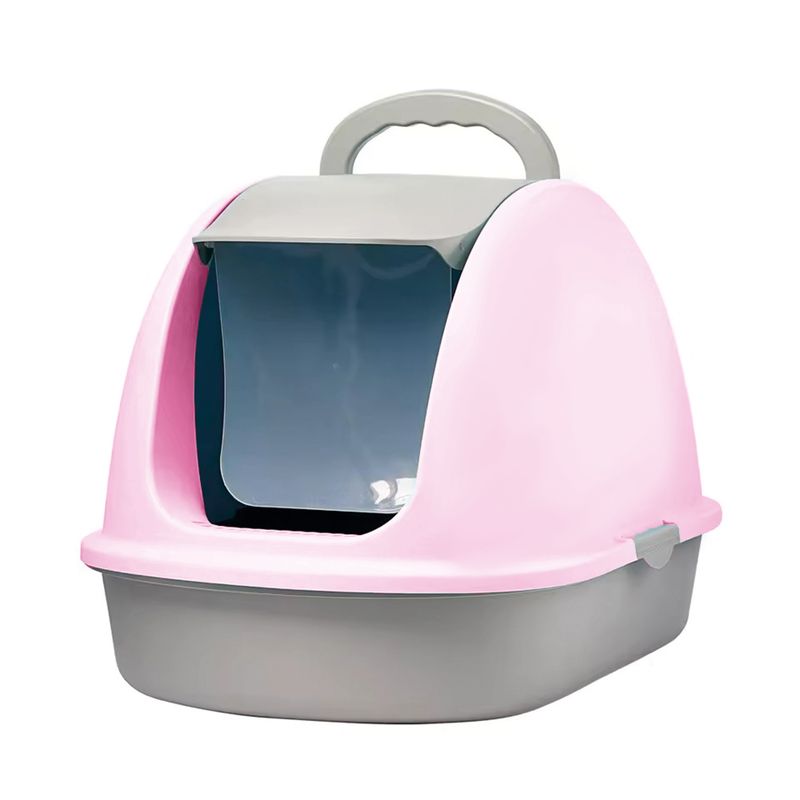 ALPHA - Arenero Transportable Cerrado Gato Baño Con Pala y Puerta