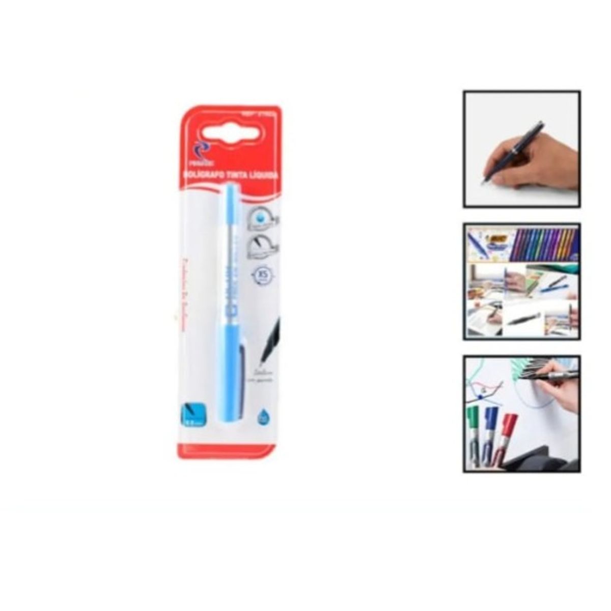 GENERICO - Boligrafo Tinta Liquida Set 3 Unidades