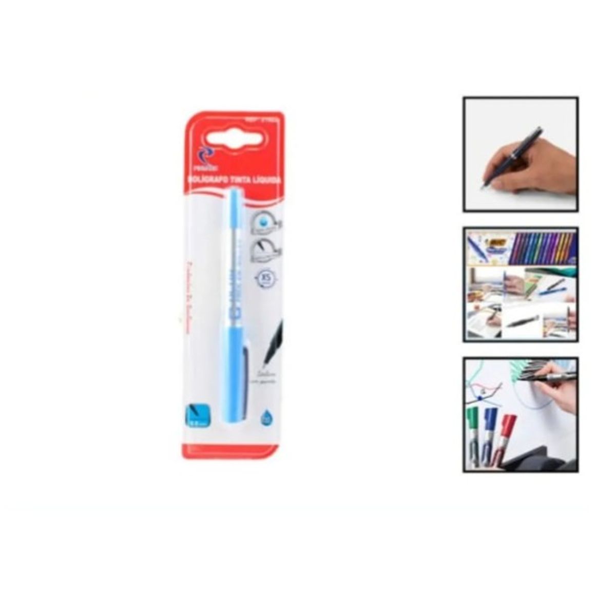 GENERICO - Boligrafo Tinta Liquida Set 3 Unidades