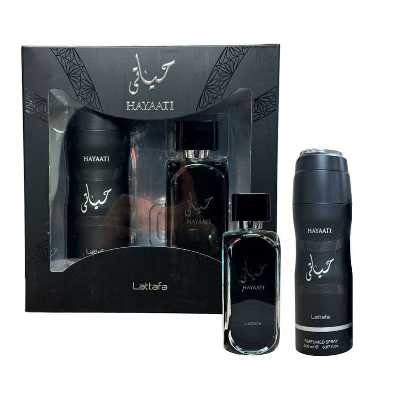 LATTAFA - Hayaati EDP 100 ML + Deo 200 ML Set Unisex- Lattafa