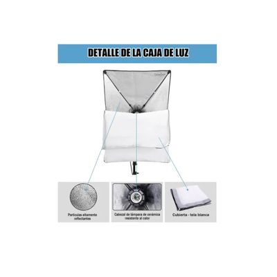 Imagen 2 del producto Kit De Iluminación Softbox Estudio De Fotografía + Ampolleta
