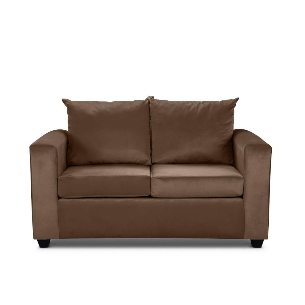 GENERICO - Sofá 2 Cuerpos Vitelio Cafe Felpa