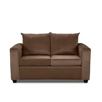 Sofá 2 Cuerpos Vitelio Cafe Felpa