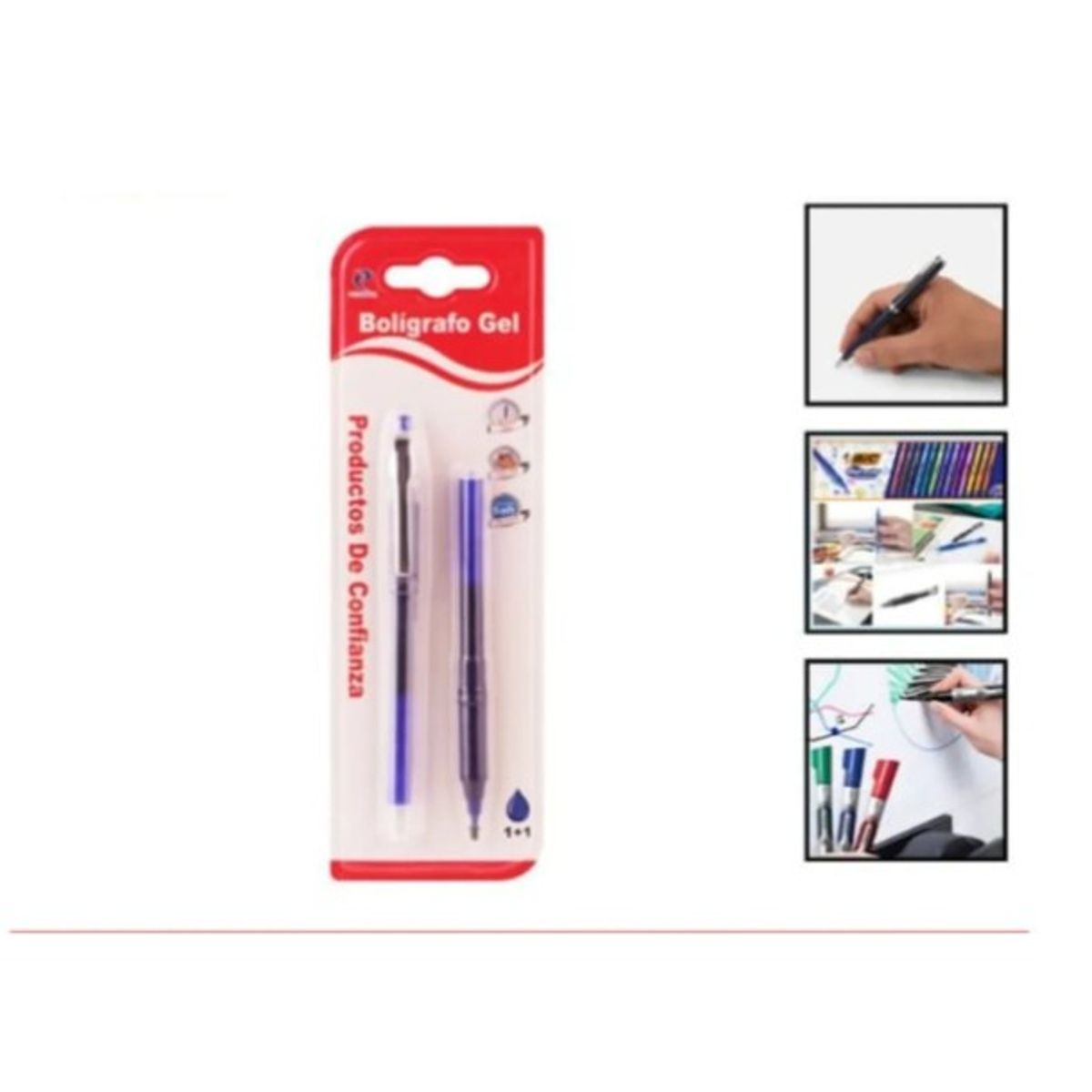 GENERICO - Set 3 Unidades De Boligrafos Gel Escolares