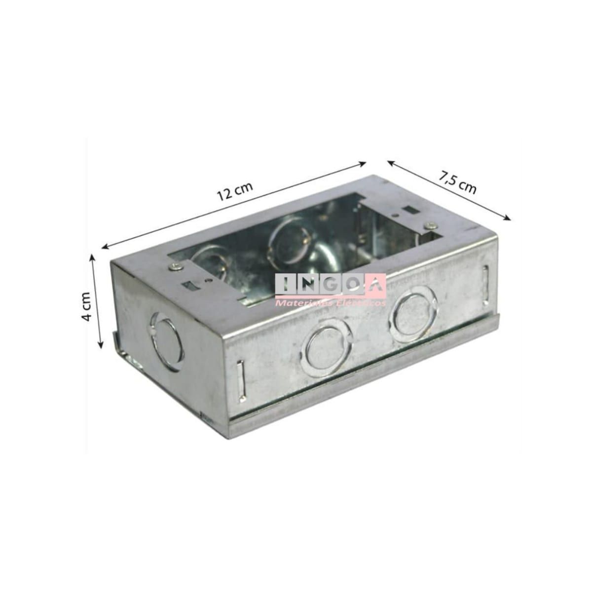 GENERICO - CAJA CHUQUI METALICA PREGALVANIZADA 118X76X40MM