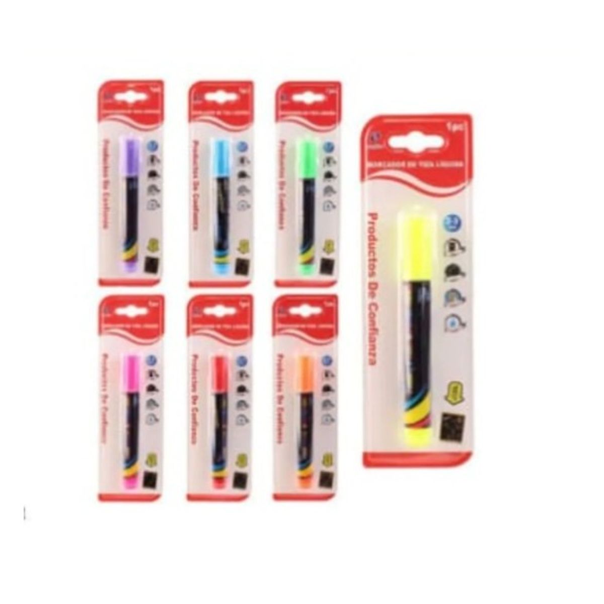 GENERICO - Marcador De Tiza Liquida Escolares Set 6 Unidades