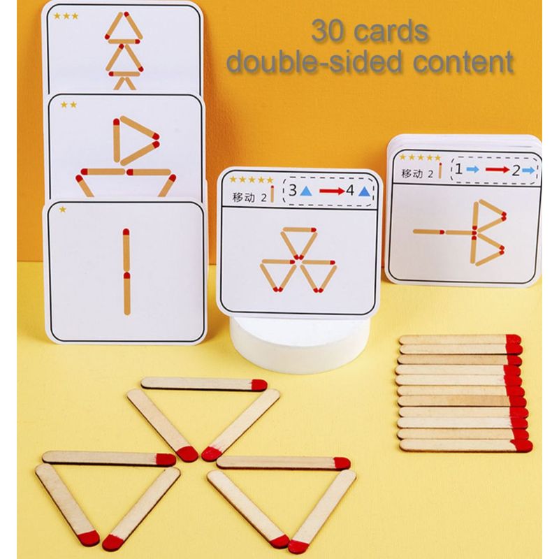 GENERICO - Juego Educativo De Palitos De Madera estilo Montessori