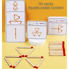 GENERICO - Juego Educativo De Palitos De Madera estilo Montessori