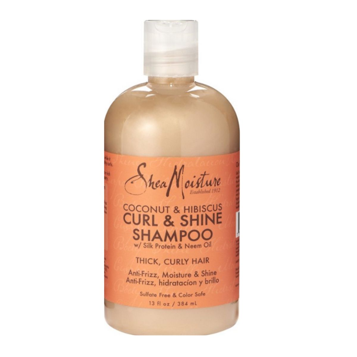 SHEA MOISTURE - Shampoo Coconut & Hibiscus para Rizos y Brillo 384ml Shea Moisture