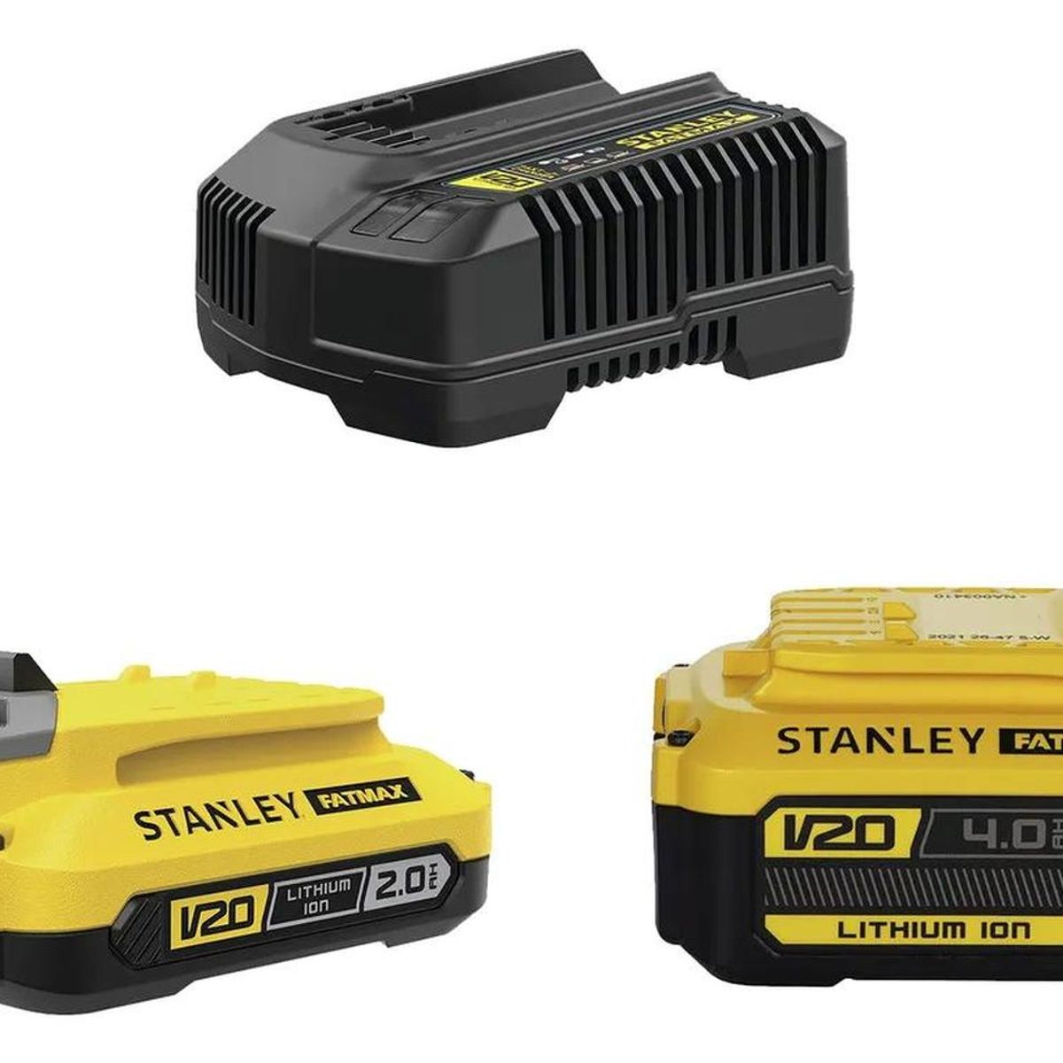 STANLEY - Kit 2 Baterías 2ah/4ah+Cargador 20v Scb224ck-b2 Stanley