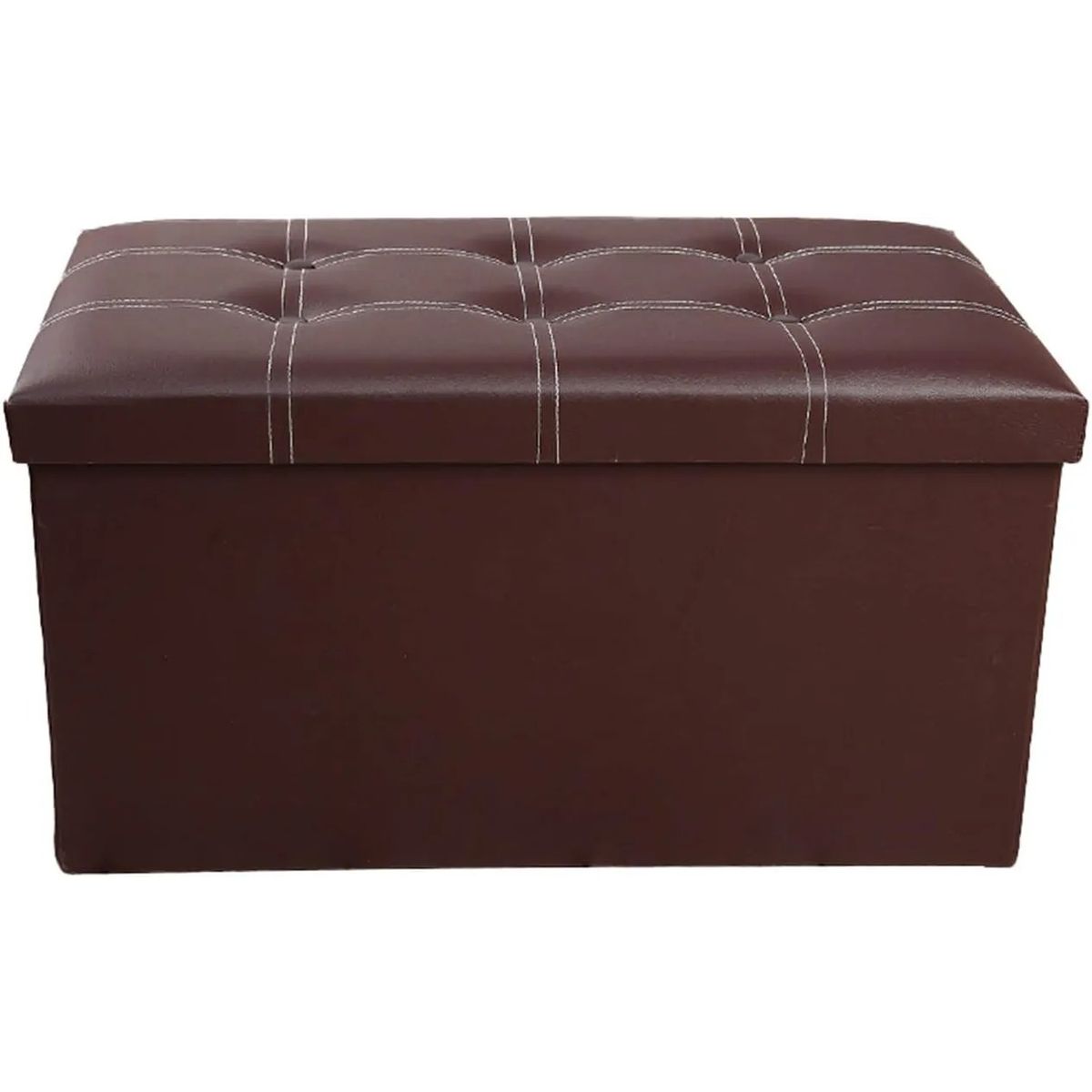 GENERICO - Baul Plegable Puff Organizador Banqueta Sillon Pie De Cama Marron