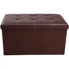 GENERICO - Baul Plegable Puff Organizador Banqueta Sillon Pie De Cama Marron