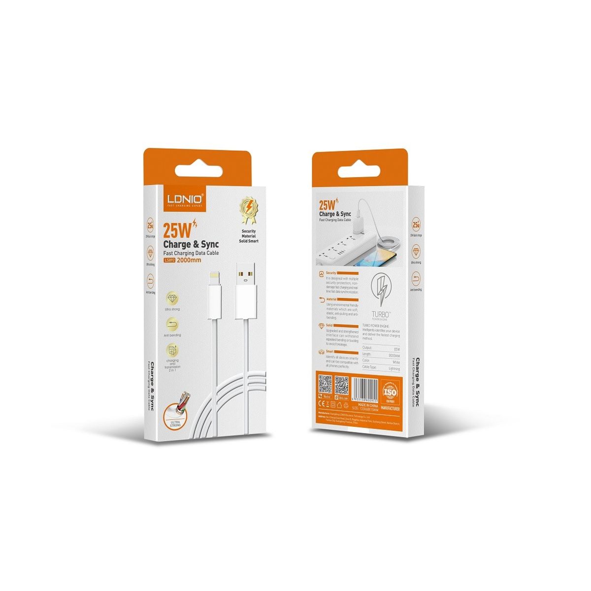 LDNIO - Cable USB 2 metros LDNIO LS892